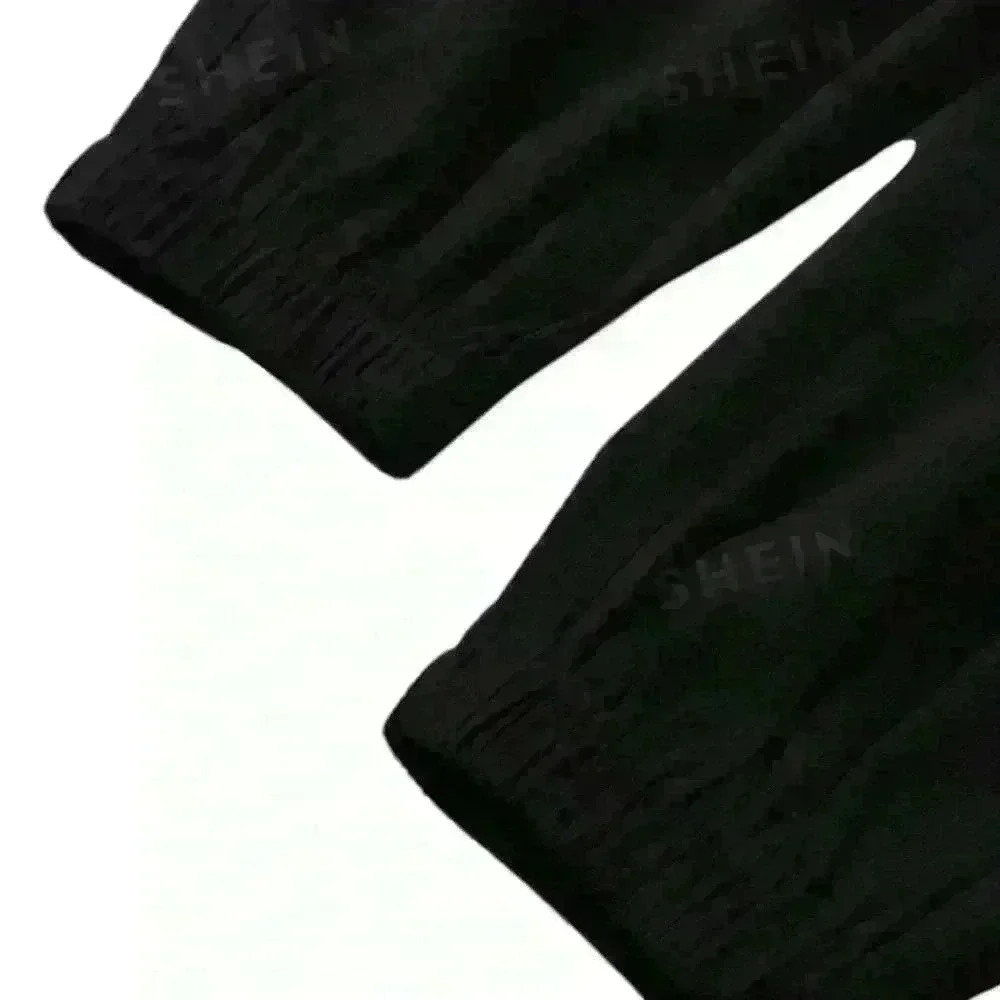 SHEIN LUNE Women Plain Casual Short Sleeve Black Wrap Jumpsuit. Size XL 12 NWT - Picture 14 of 16